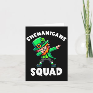 Tarjeta Dabbing Leprechaun St Patricks Day Shenanigans Squ