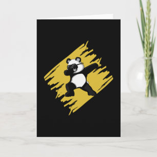 Tarjeta Dabbing Panda Bear Cute animal Gracioso regalo de 