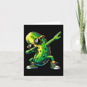 Tarjeta Dabbing Pickle Dancing Cucumber Pickle Lover Dab