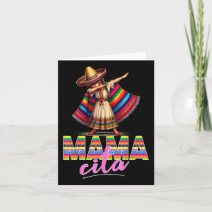 Tarjeta Dabbing Poncho Mexicano Sombrero Cinco De Mayo Mam