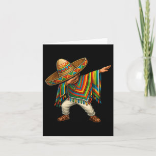 Tarjeta Dabbing Poncho Niño Mexicano Dab Cinco De Mayo Som