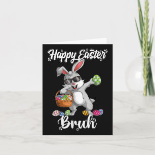 Tarjeta Dabbing Rabbit Easter Day Bruh Eggs Dab Boys Chica