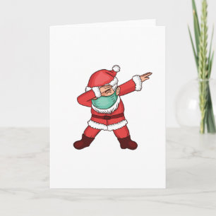 Tarjeta Dabbing Santa Face Mask