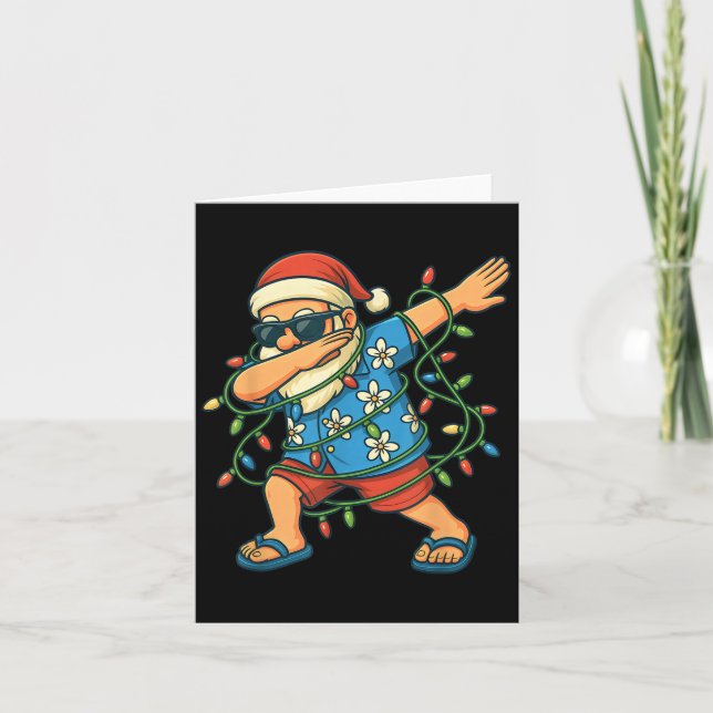 Tarjeta Dabbing Santa Navidades En Julio De 2025 Boys Hawa (Anverso)