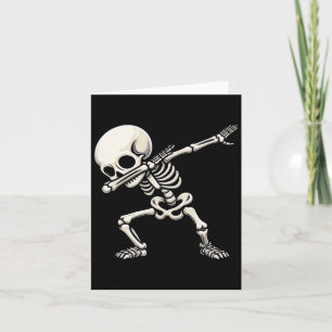 Tarjeta Dabbing Skeleton Niños Hombres Halloween divertido