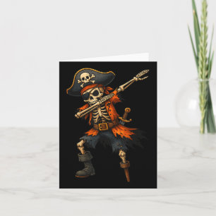 Tarjeta Dabbing Skeleton Pirate Costuma De Halloween Para