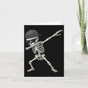 Tarjeta Dabbing Skeleton Pirate Niños Halloween Jolly Roge