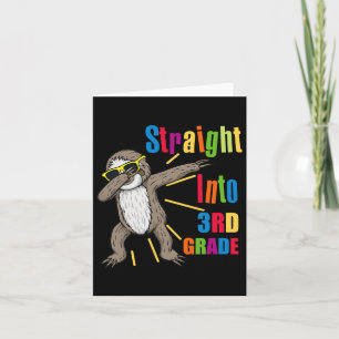 Tarjeta Dabbing Sloth directo al tercer grado primero