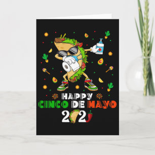 Tarjeta Dabbing Taco Cinco De Mayo 2021 Máscara Facial Cua