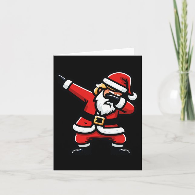 Tarjeta Dabbing Trump Navidades Santa Ugly Sweet (Anverso)