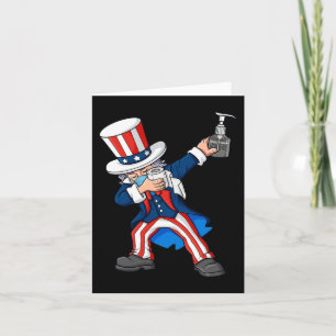 Tarjeta Dabbing Uncle Sam En Una Máscara 4 De Julio Dab Fu