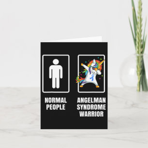 Tarjeta Dabbing Unicorn Angelman Syndrome Warrior Survivor
