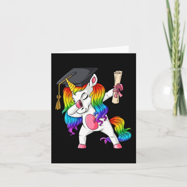 Tarjeta Dabbing Unicorn Escuela Dab Chicas niños niños de  (Anverso)
