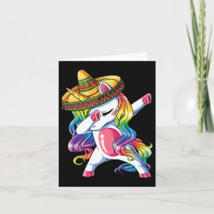 Tarjeta Dabbing Unicorn Funny Cinco De Mayo Mujeres Arcoir