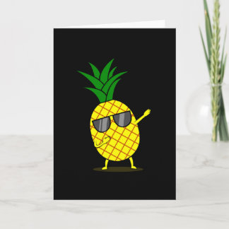Tarjeta Dabbing Yellow Pineapple DAB Fruta divertida de ba
