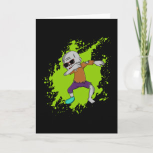 Tarjeta Dabbing Zombie Dab Halloween Idea de regalo divert