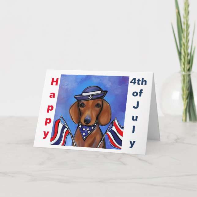 Tarjeta Dachshund (Anverso)