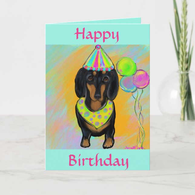 Tarjeta Dachshund (Anverso)