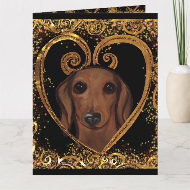 TARJETA DACHSHUND   (Anverso)