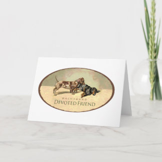 Tarjeta Dachshund... Amigo dedicado