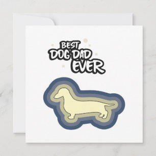 Tarjeta Dachshund Azul Mejor Papá Perro de Todos los Tiemp