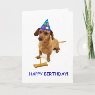 Tarjeta Dachshund Birday Card by Focus for a Cause