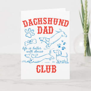 Tarjeta Dachshund Dad Club La vida es mejor con Doxies Pad