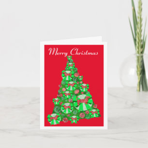 Tarjeta Dachshund Daxie Perro Silhouette Christmas Tree Re