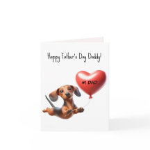 Tarjeta Dachshund del Día del Padre