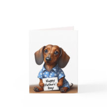 Tarjeta Dachshund del Día del Padre