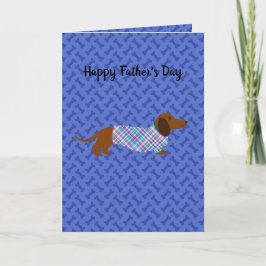 Tarjeta Dachshund del Día del Padre