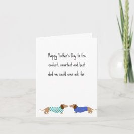 Tarjeta Dachshund del Día del Padre