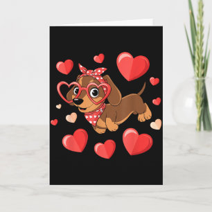 Tarjeta Dachshund Día de San Valentín Amante del perro sal