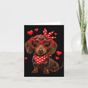 Tarjeta Dachshund Día de San Valentín Amante del perro sal
