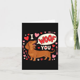Tarjeta Dachshund Día de San Valentín Te Quiero Amor Wiene