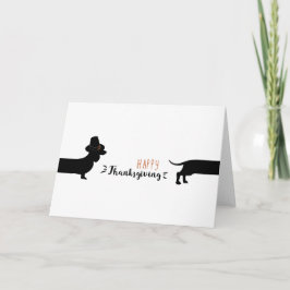 Tarjeta Dachshund divertido con el gorra Halloween del