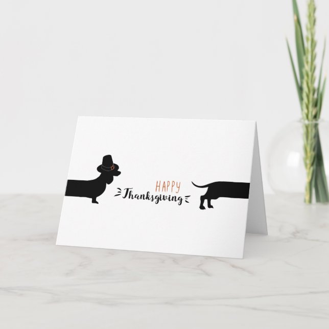 Tarjeta Dachshund divertido con el gorra Halloween del (Anverso)