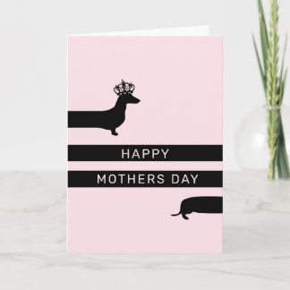 Tarjeta Dachshund divertido feliz día de la madre