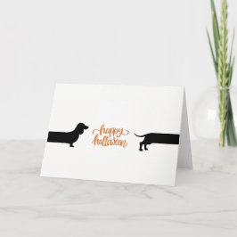 Tarjeta Dachshund divertido Halloween