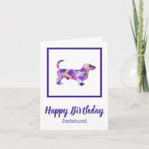 Dachshund Dog Silhouette Cute PPY&B Cumpleaños