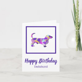 Tarjeta Dachshund Dog Silhouette Cute PPY&B Cumpleaños