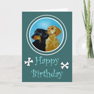 Tarjeta Dachshund Dogs Birthday Card