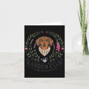 Tarjeta Dachshund doxie mamá club de jardín día de la madr