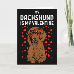 Tarjeta Dachshund Es Mi San Valentín Perro Wiener San Vale