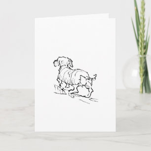 Tarjeta Dachshund Feliz – Ilustración de Perro Salchicha