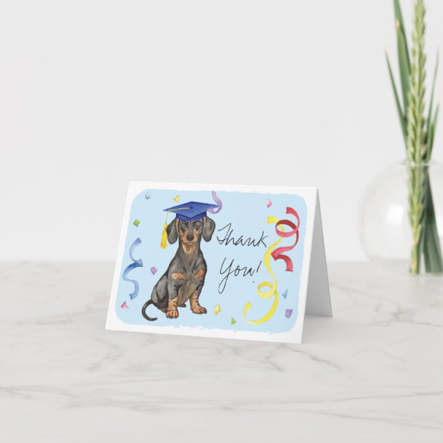 Tarjeta Dachshund Graduate (Anverso)