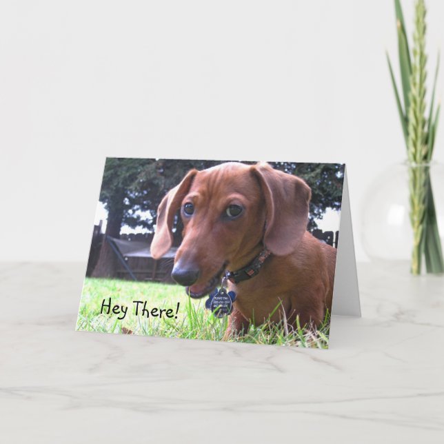 Tarjeta Dachshund Greetings (Anverso)