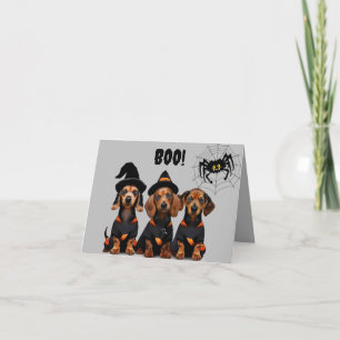 Tarjeta Dachshund Halloween