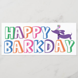 Tarjeta Dachshund Happy Birday Card Long