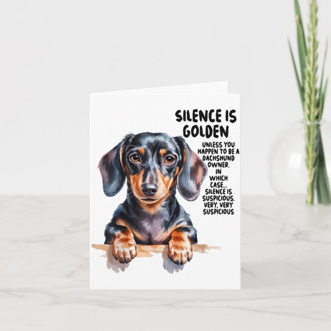 Tarjeta Dachshund Ideas For Women &amp; Novelty Miniature  (Anverso)